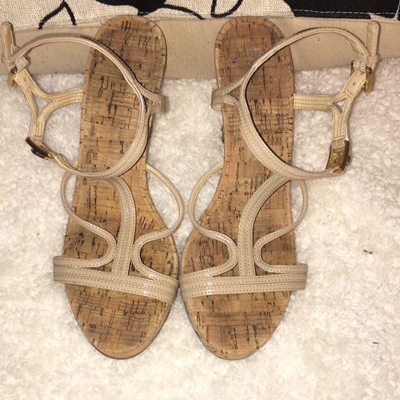 Michael Kors Cork Look Wedge Sandal - Picture 5 of 6